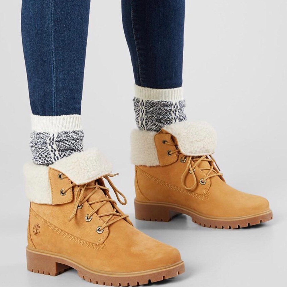 Timberland Jayne WP fleece fold down boots 8